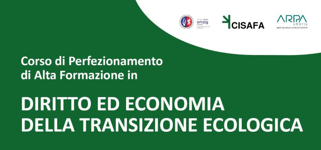 Corso di perfezionamento di alta formazione in “Diritto ed economia della transizione ecologica”